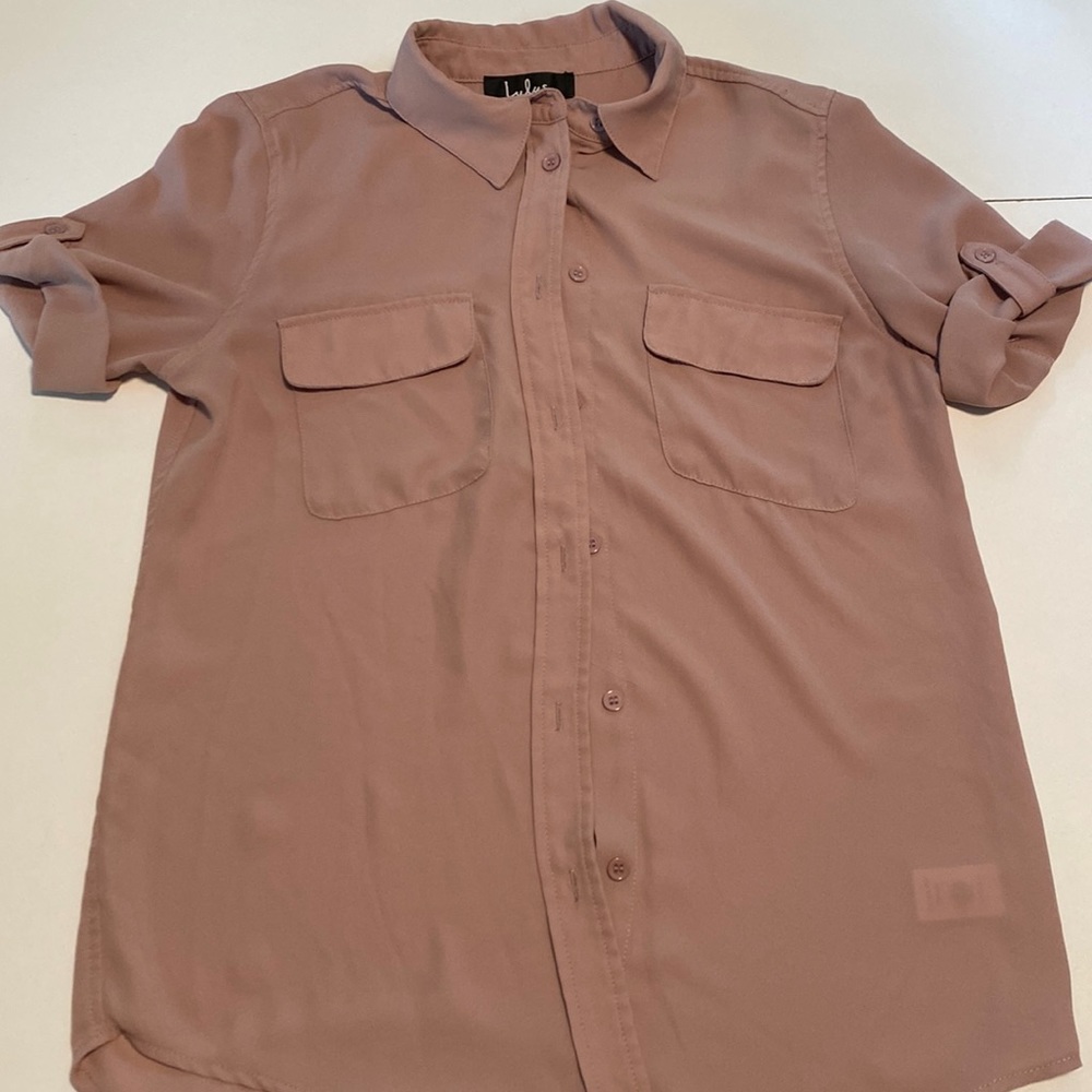Mauve Lulus Button Up